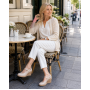 Marimea 37 Pantofi dama cu platforma din piele naturala Bej P9154BEJ
